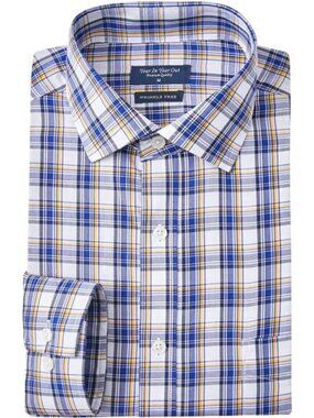 Year In Year Out Wrinkle Free Dress Shirt for Men Regular Fit Long Sleeve